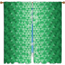 Emerald Geometrical Pattern Window Curtains 66941219