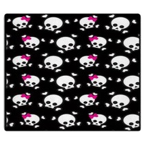 Emo Background With Skulls Rugs 19026712