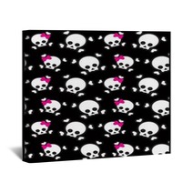 Emo Background With Skulls Wall Art 19026712