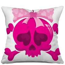 Emo Girl Skull Vector Pillows 53694490