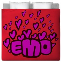Emo Hearts Bedding 53286559