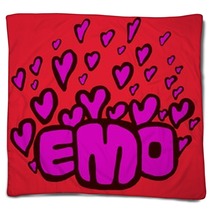 Emo Hearts Blankets 53286559