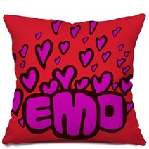 Emo Hearts Pillows 53286559