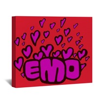 Emo Hearts Wall Art 53286559
