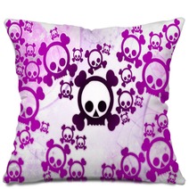 Emo Skulls Background Pillows 23281087