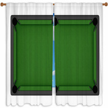 Empty Billiard Table Window Curtains 66774073