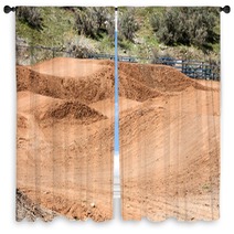 Empty Cyclocross Track With The Bumpy Dirt Course Window Curtains 86729577