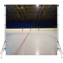 Empty Ice Rink Hockey Arena Backdrops 92323530
