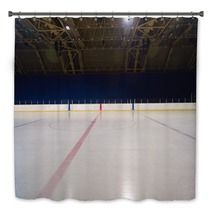 Empty Ice Rink Hockey Arena Bath Decor 92323530