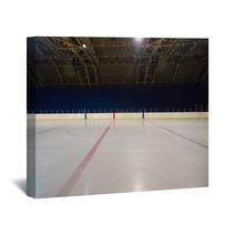 Empty Ice Rink Hockey Arena Wall Art 92323530