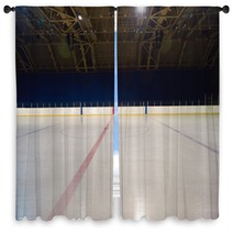 Empty Ice Rink Hockey Arena Window Curtains 92323530