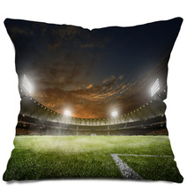 Empty Night Grand Soccer Arena In Lights Pillows 98469675