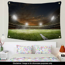 Empty Night Grand Soccer Arena In Lights Wall Art 98469675