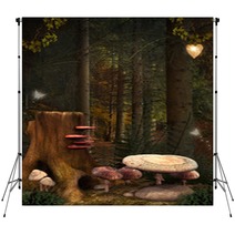 Enchanted Nature Series - Enchanted Mushrooms Place Backdrops 57861967