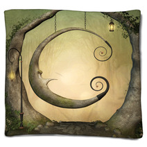 Enchanted Swing In The Forest Blankets 79223020
