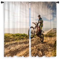 Enduro Bike Rider Window Curtains 84125570