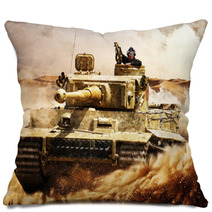 Enemy Tanks Moving In The Desert Pillows 80029249
