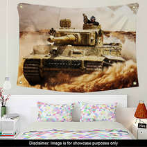 Enemy Tanks Moving In The Desert Wall Art 80029249