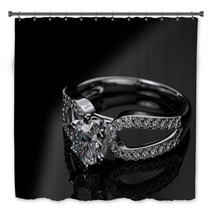 Engagement diamond ring Bath Decor 48776076