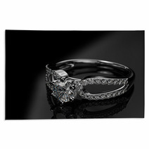 Engagement diamond ring Rugs 48776076
