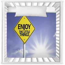 Enjoy The Little Things Road Sign With Sun Background Nursery Decor 67877577