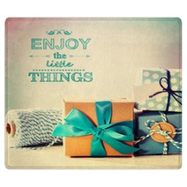 Enjoy The Little Things With Blue Handmade Gift Boxes Rugs 73332997