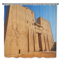 Entrance To The Horus Temple  Edfu Egypt  Bath Decor 56417571