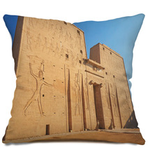 Entrance To The Horus Temple  Edfu Egypt  Pillows 56417571