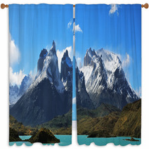 Epic Beauty Of The Landscape - Cliffs Of Los Kuernos Window Curtains 51408261