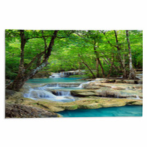 Erawan Waterfall, Kanchanaburi, Thailand Rugs 35935775