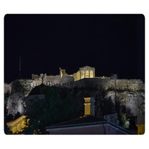 Erechtheion Illuminated, Athens Acropolis Greece Rugs 67480608