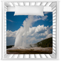 Erupting Old Faithful At Yellowstone National Park Nursery Decor 69024228