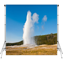 Eruption Of Old Faithful Geyser At Yellowstone National Park Backdrops 51528322