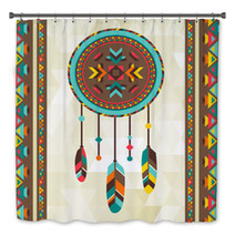 Ethnic Background With Dreamcatcher In Navajo Design. Bath Decor 61943153