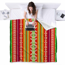 Ethnic Fabric Pattern Blankets 70839421