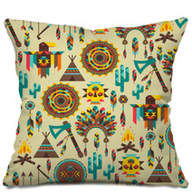 Ethnic Seamless Pattern In Native Style. Pillows 61943105