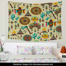 Ethnic Seamless Pattern In Native Style. Wall Art 61943105