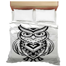 Ethnic Style Owl Tattoo Bedding 190985780
