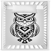 Ethnic Style Owl Tattoo Nursery Decor 190985780