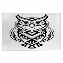 Ethnic Style Owl Tattoo Rugs 190985780
