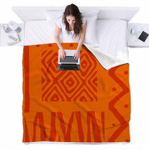 Ethno Style Illustration Blankets 11137738