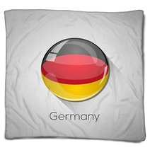 European Flags Set (detailed Glossy Button With Long Shadow) Blankets 56050642
