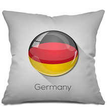 European Flags Set (detailed Glossy Button With Long Shadow) Pillows 56050642