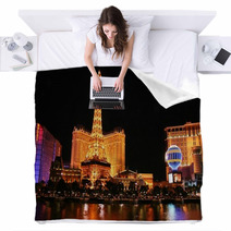 Evening In Las Vegas Blankets 1496288