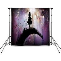 Evening In The Magical Forest Silhouette Art Photo Manipulation Backdrops 141904657
