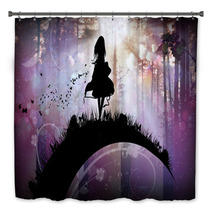 Evening In The Magical Forest Silhouette Art Photo Manipulation Bath Decor 141904657
