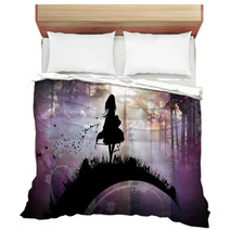 Evening In The Magical Forest Silhouette Art Photo Manipulation Bedding 141904657