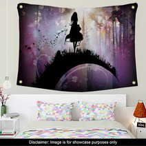 Evening In The Magical Forest Silhouette Art Photo Manipulation Wall Art 141904657