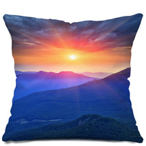 Evening Scene In Mountains Pillows 53849305