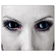 Evil Black Female Zombie Eyes. Rugs 55492802